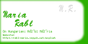 maria rabl business card